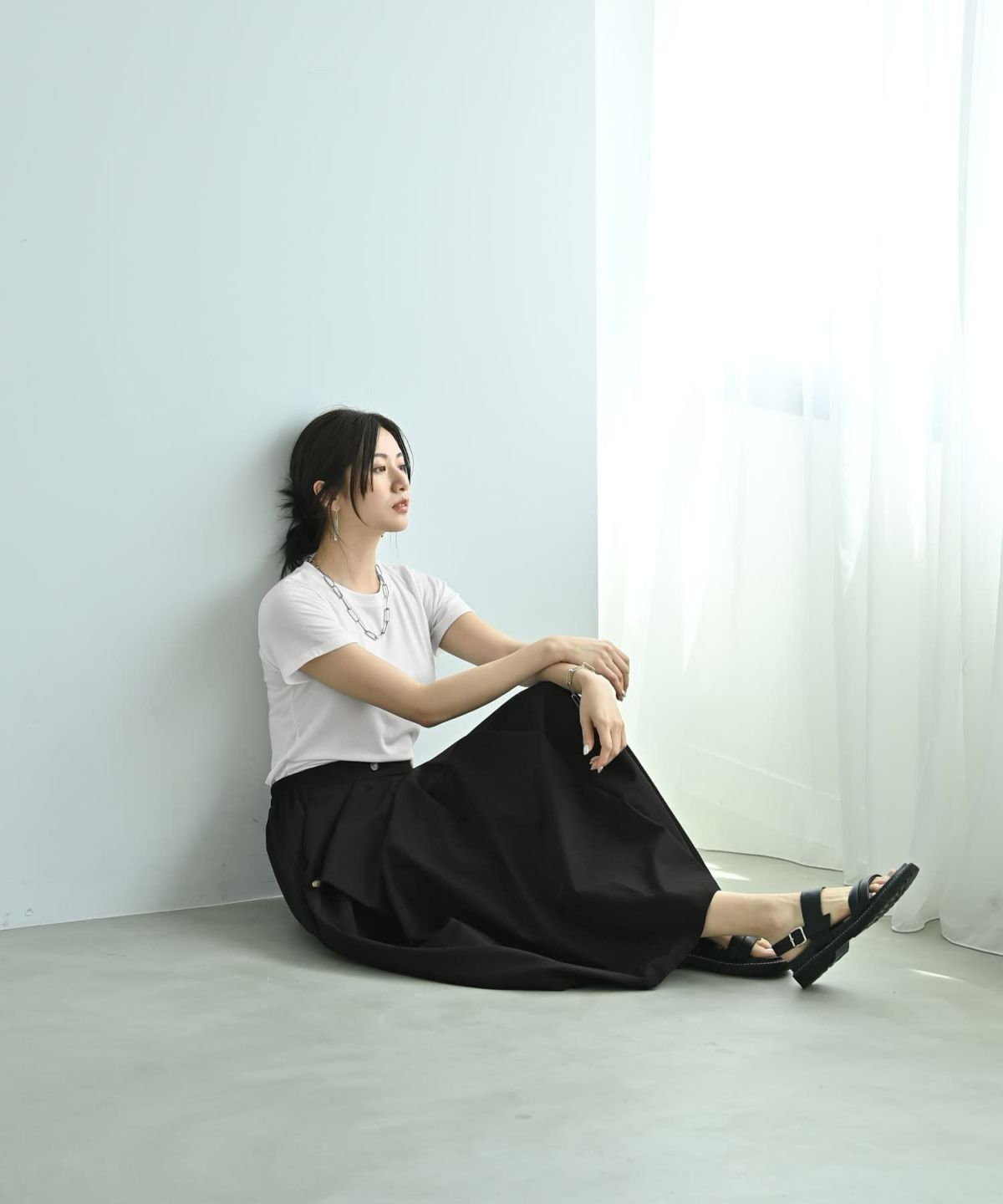 着用イメージ 172cm ブラック