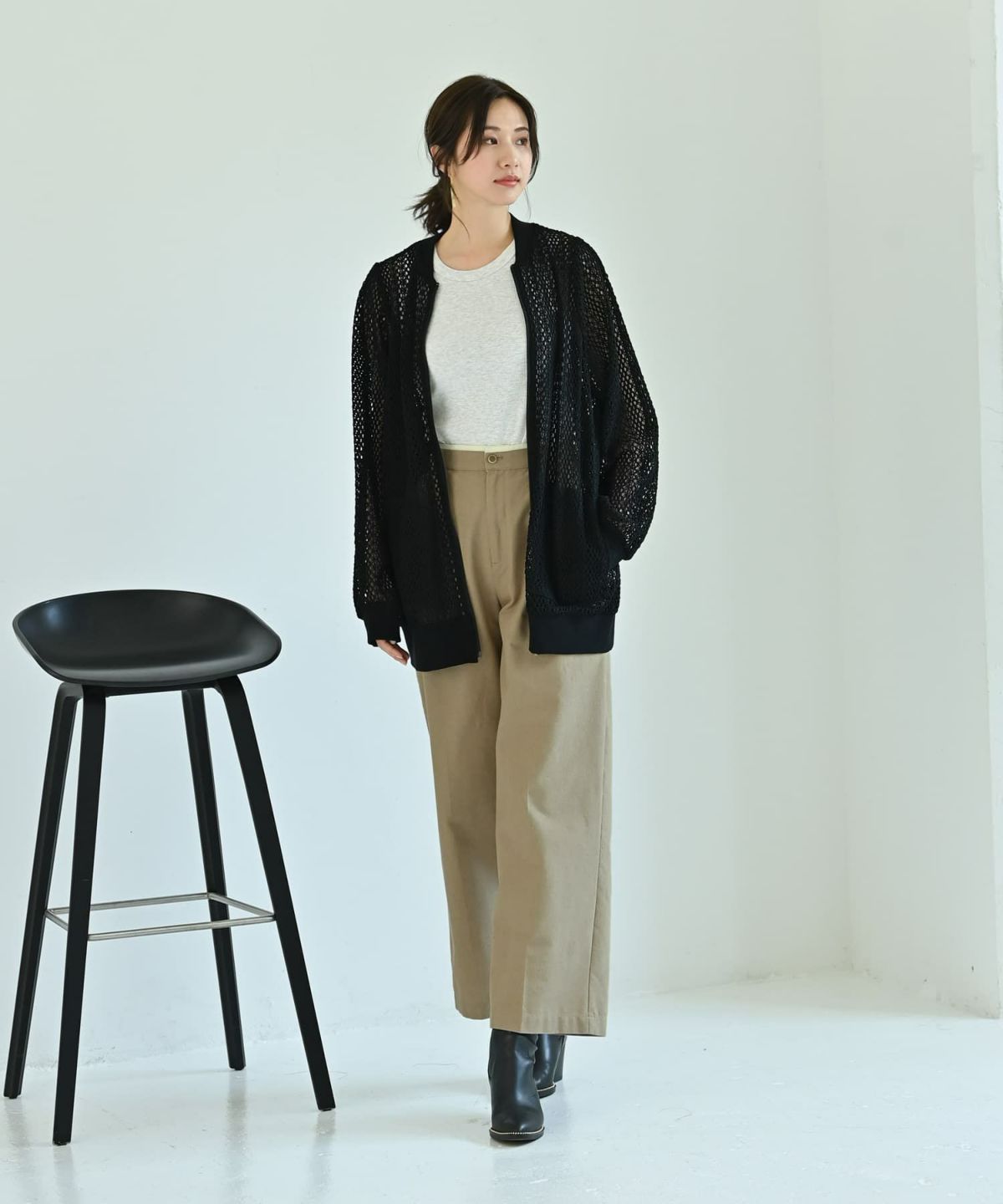 着用イメージ 172cm ブラック