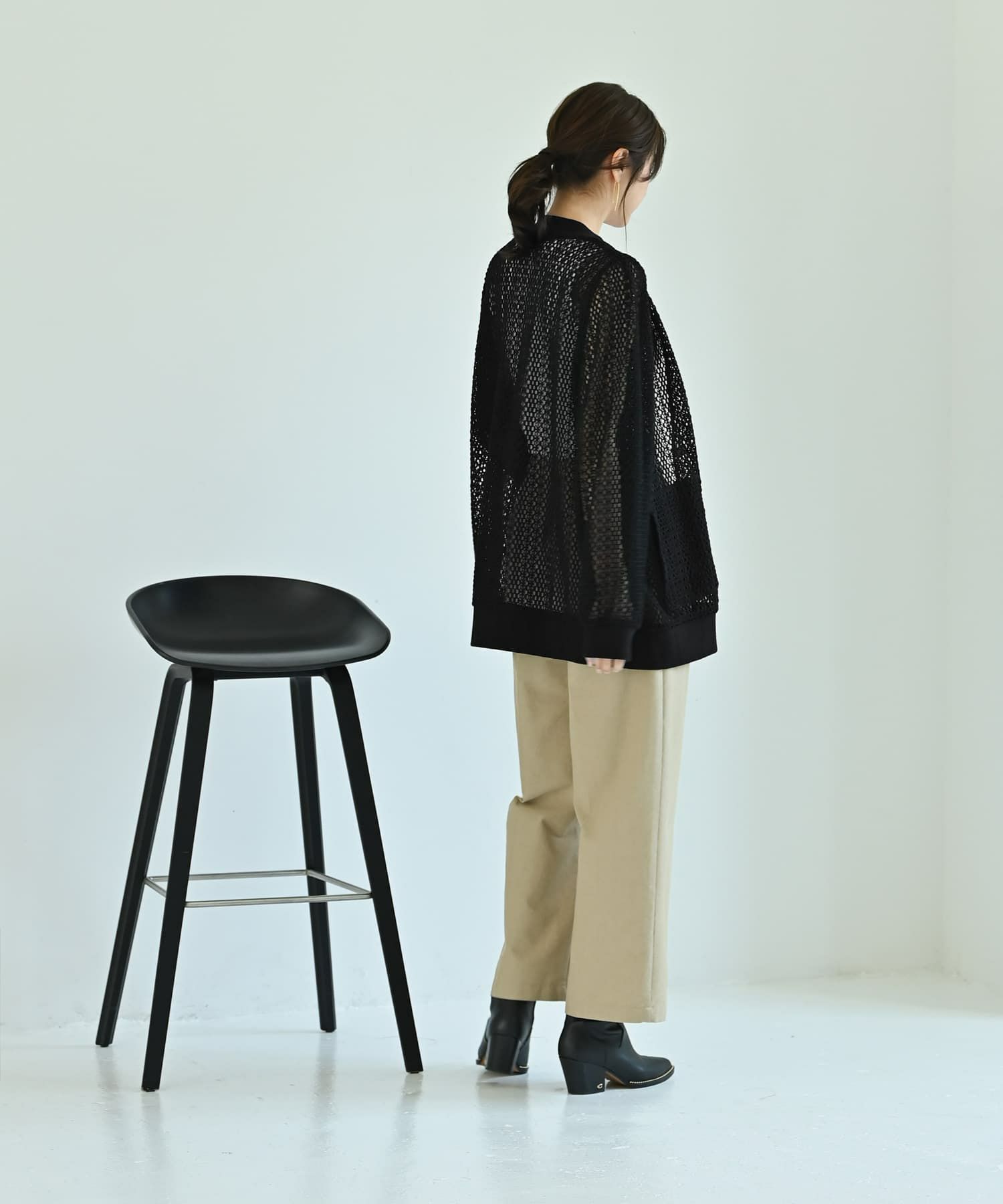 着用イメージ 172cm ブラック