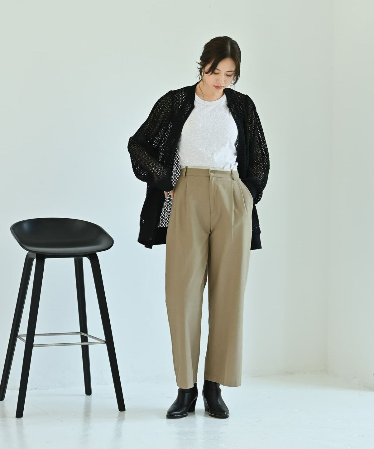 着用イメージ 172cm ブラック