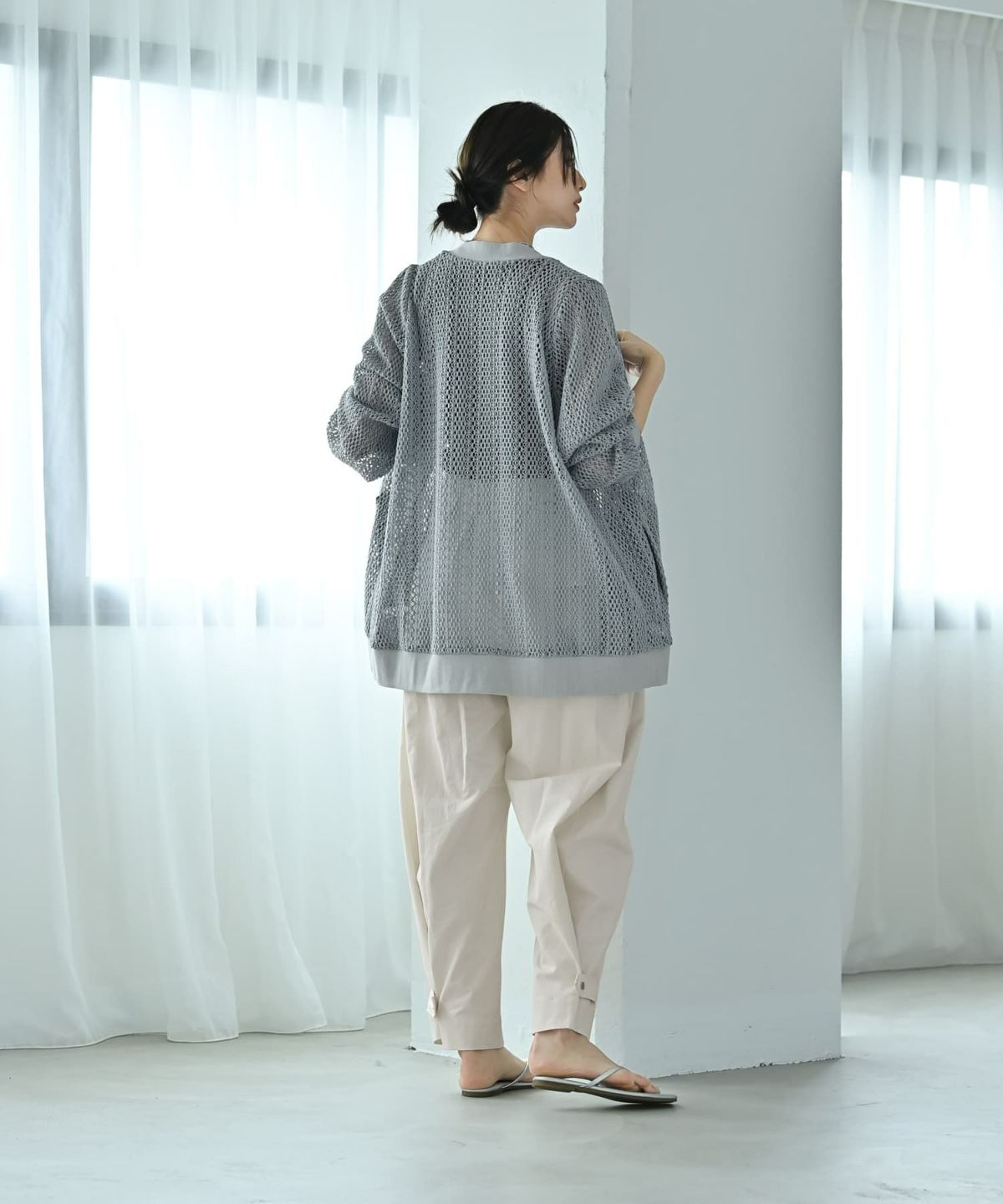 着用イメージ 172cm ブルーグレー