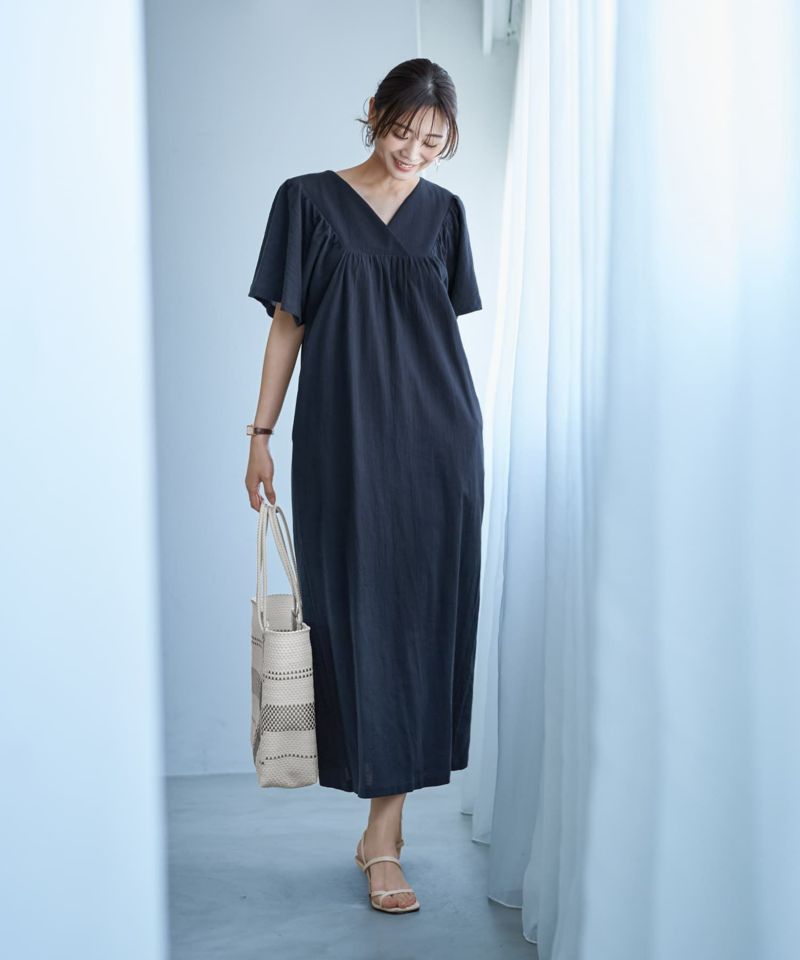 タマリ【GANNI】Ｖネックコットンワンピース 楽天市場】GANNI ガニー ワンピース Cotton Poplin V-Neck Long