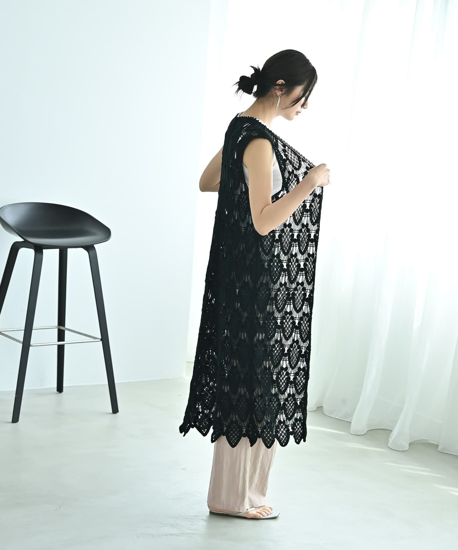 着用イメージ 172cm ブラック