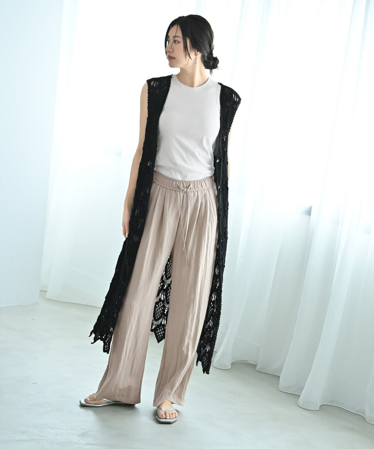 着用イメージ 172cm ブラック