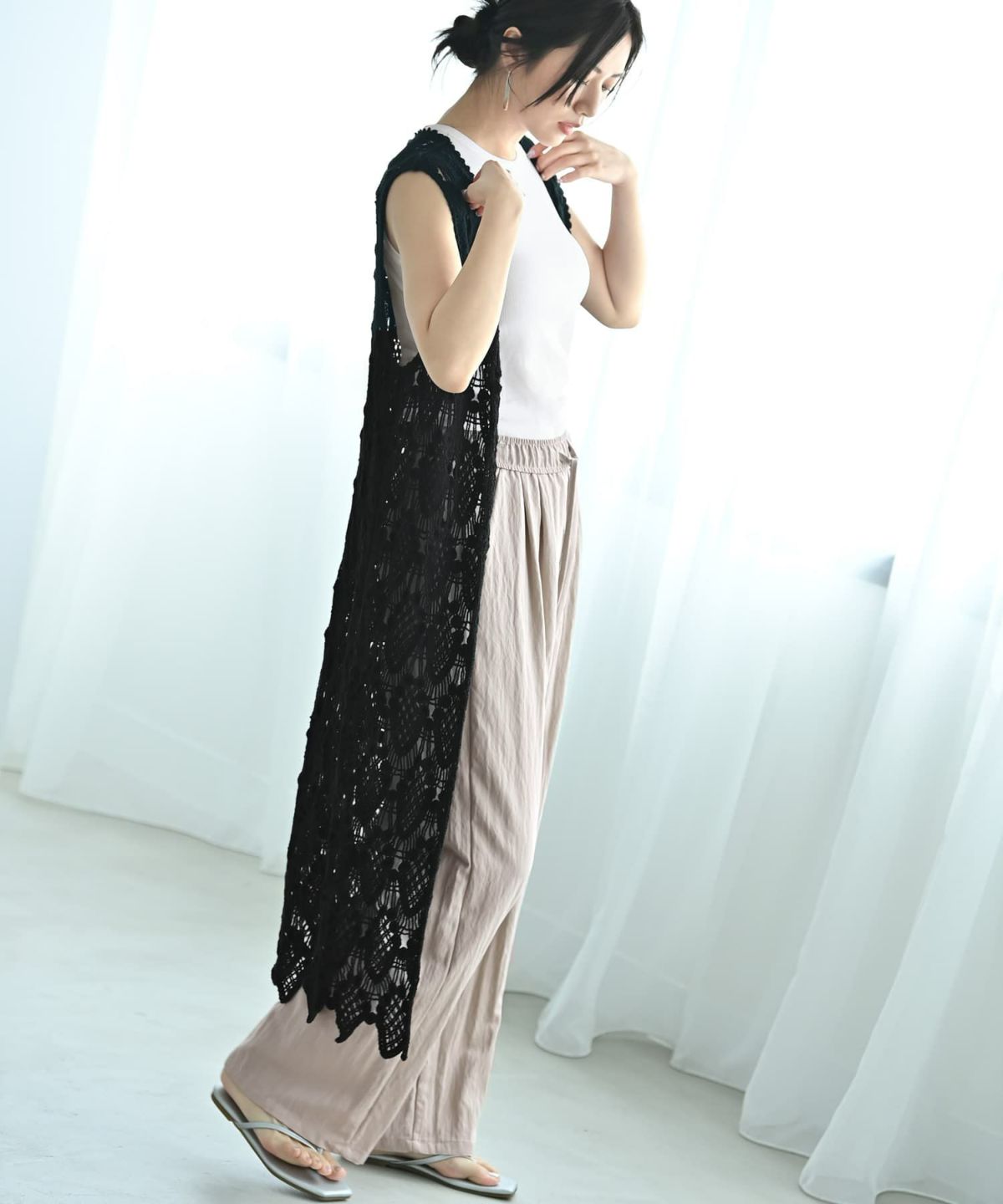 着用イメージ 172cm ブラック