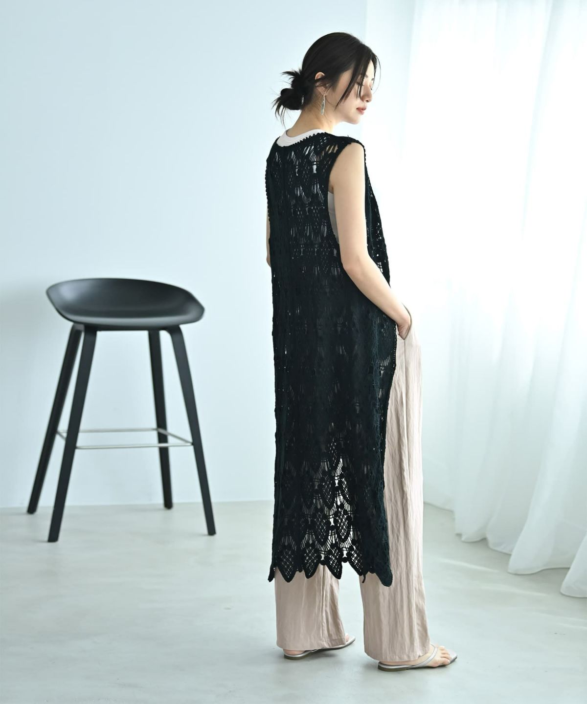 着用イメージ 172cm ブラック