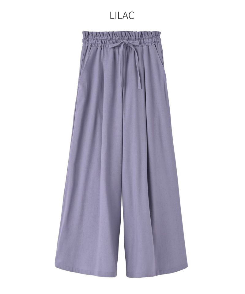 Theory luxe 麻混ワイドパンツ 38 新品　タグなし LUXE】麻混リゾートドレープワイドパンツ | おしゃれな大人