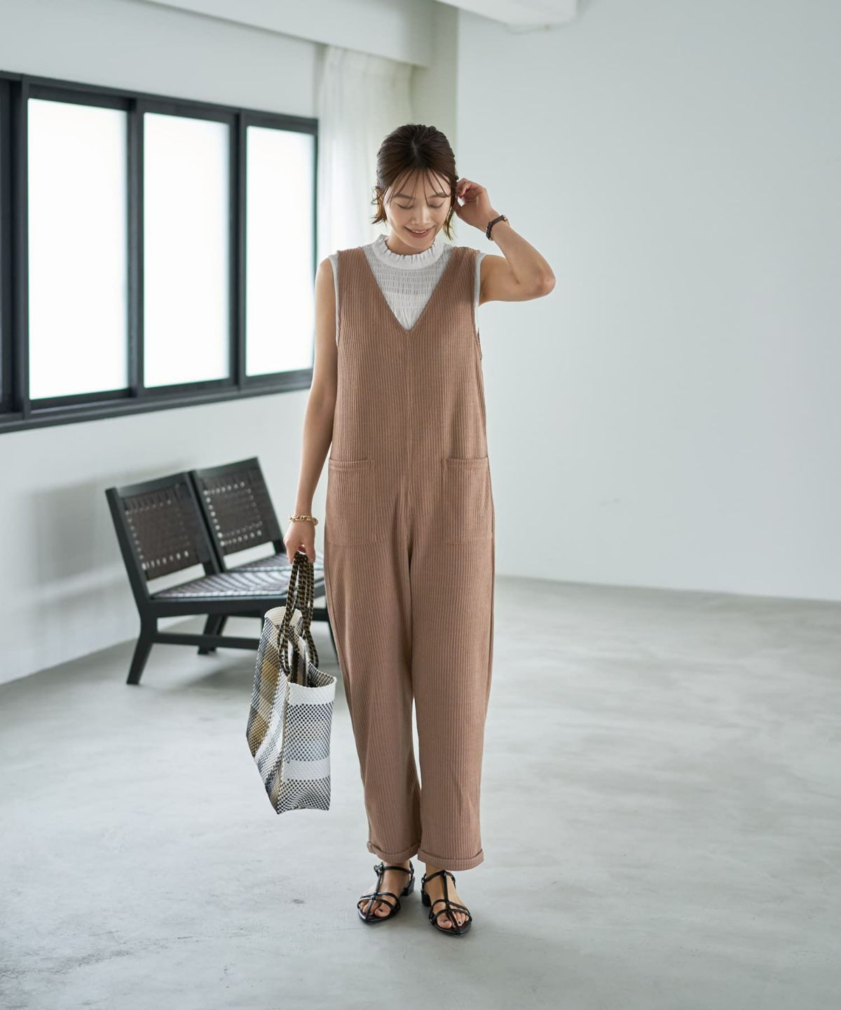 着用イメージ　167cm 02サイズ　モカ