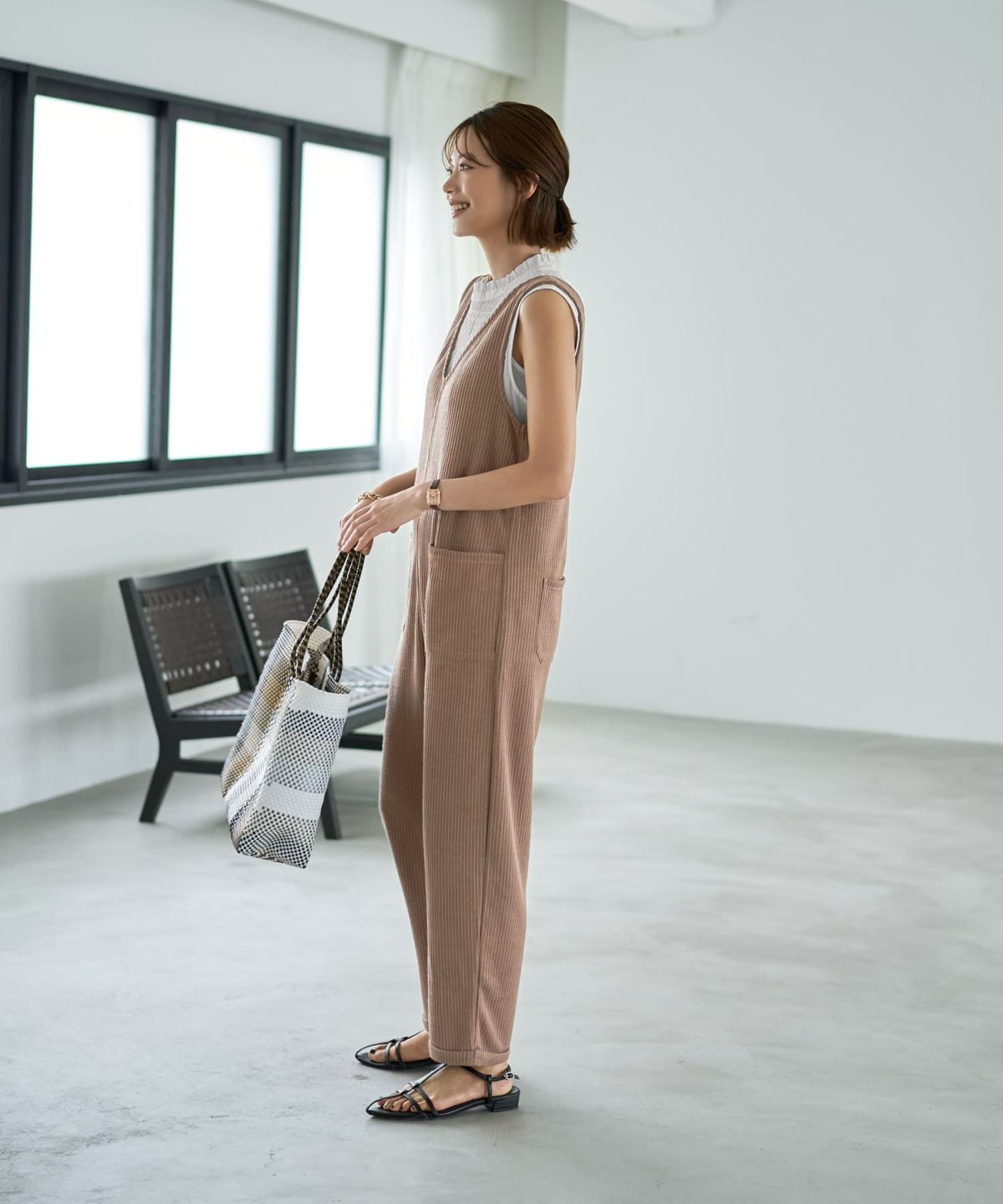 着用イメージ　167cm 02サイズ　モカ