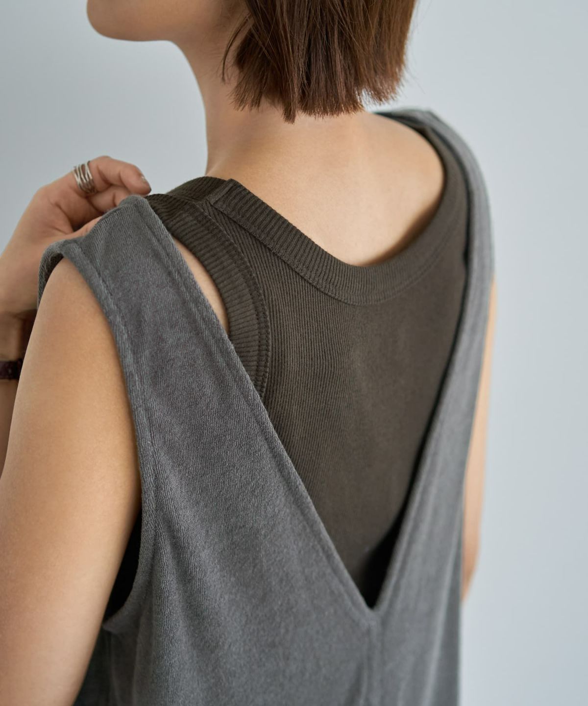 着用イメージ　167cm ダークセピア