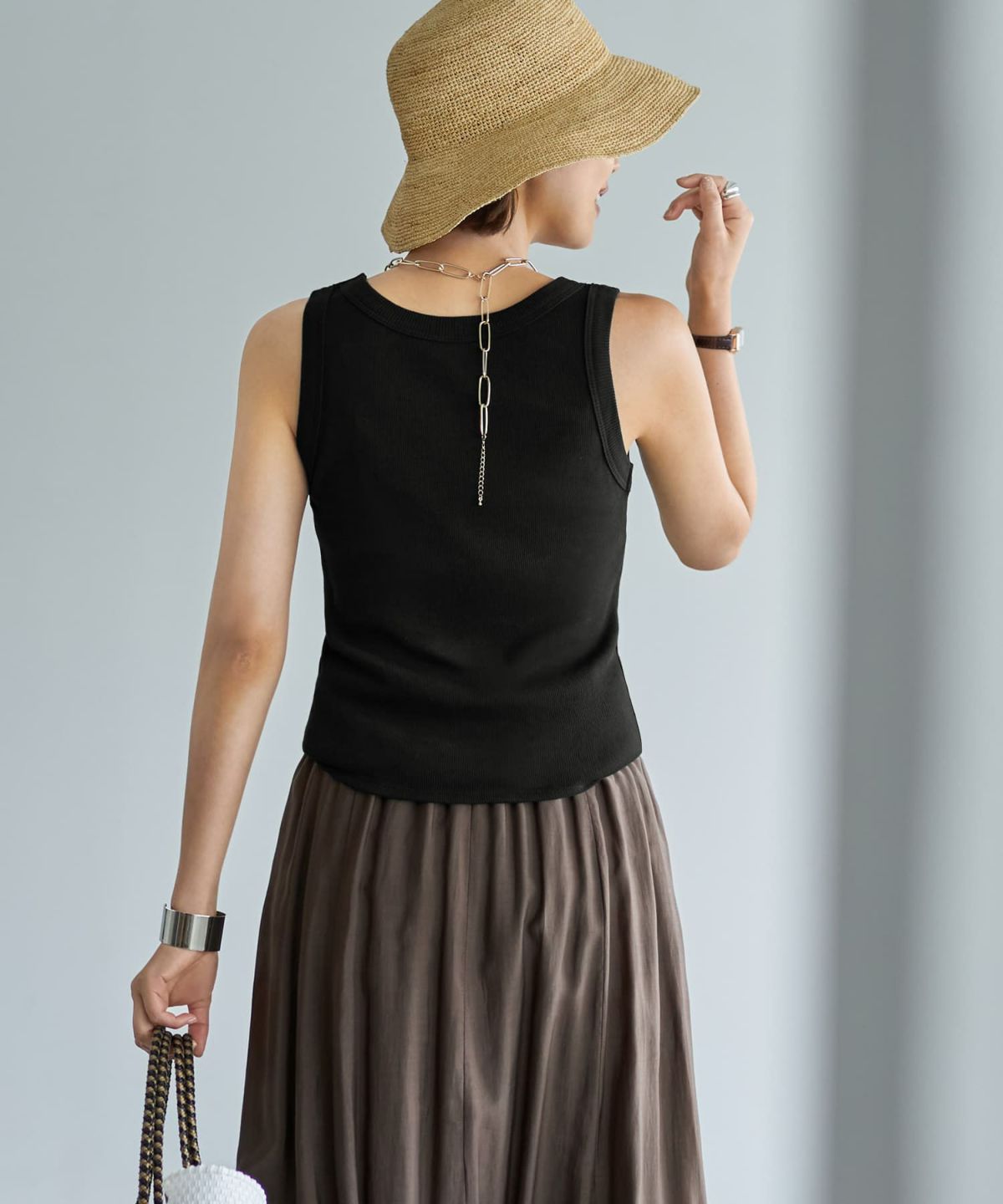 着用イメージ　167cm ブラック