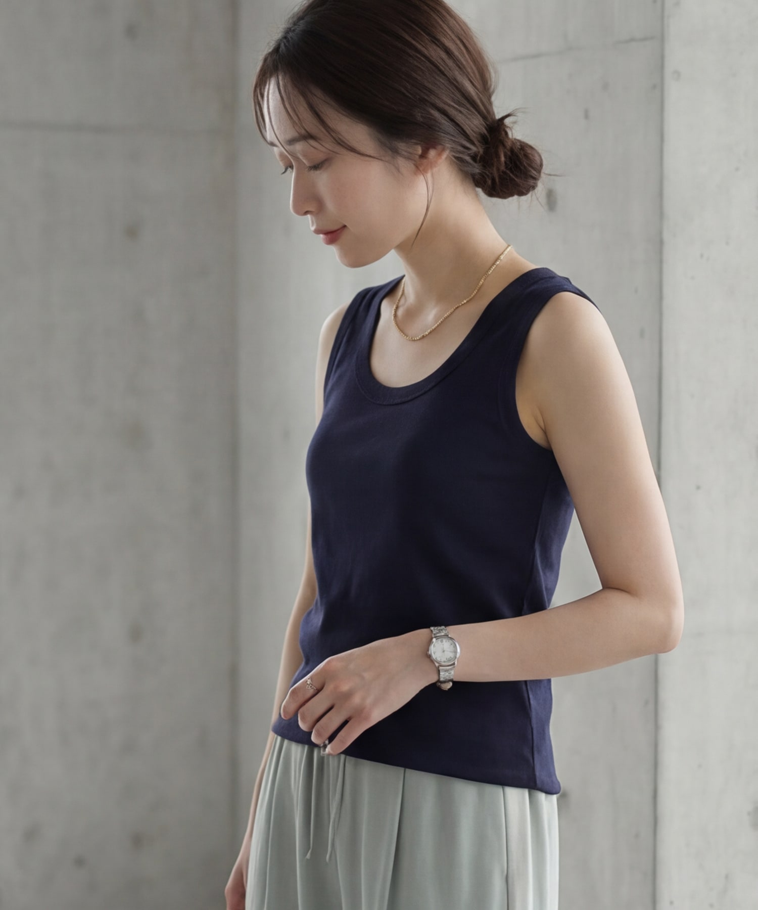 着用イメージ　167cm チャコール