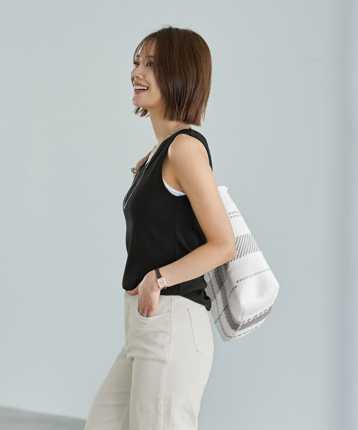 着用イメージ　167cm ブラック