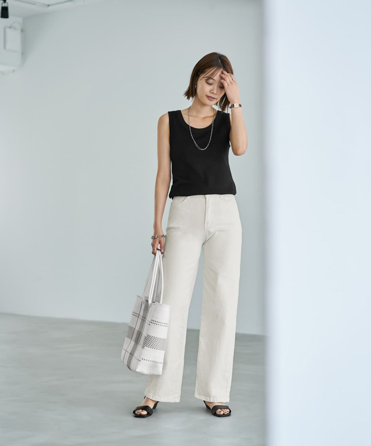 着用イメージ　167cm ブラック