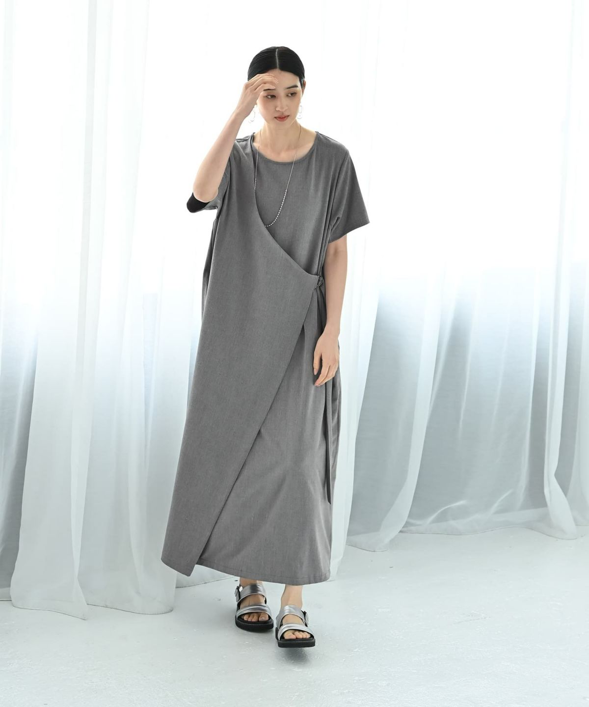 着用イメージ 170cm グレー