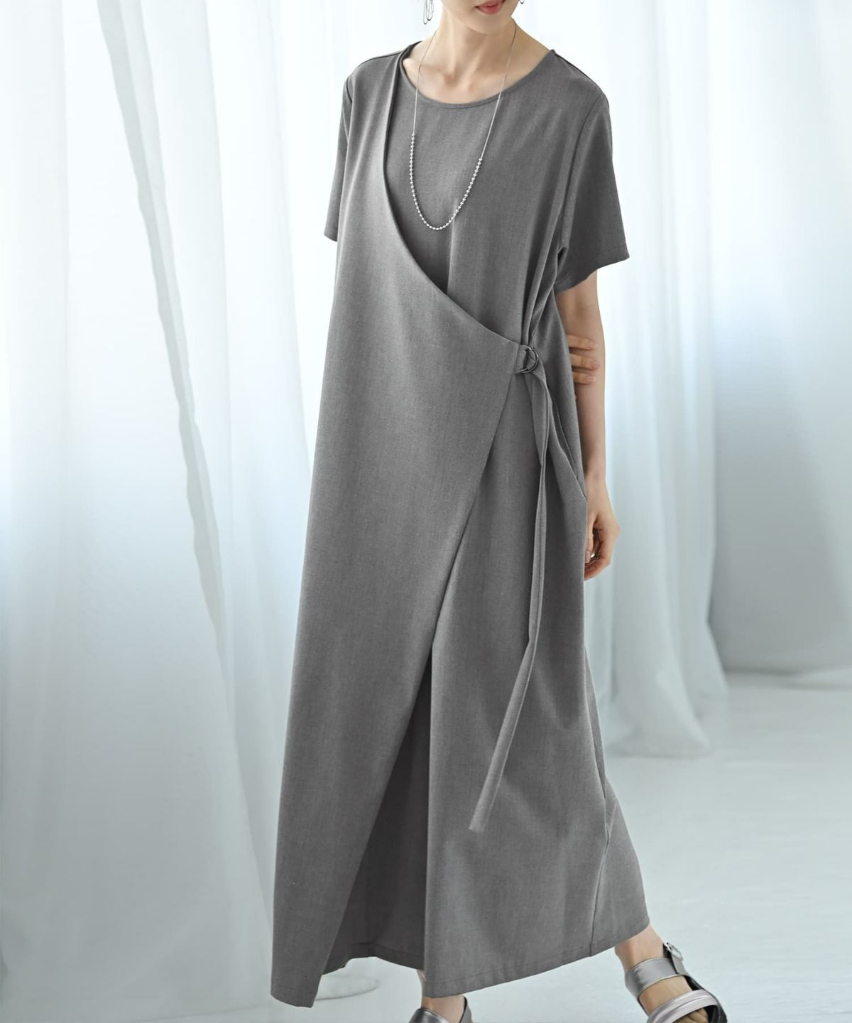 着用イメージ 170cm グレー