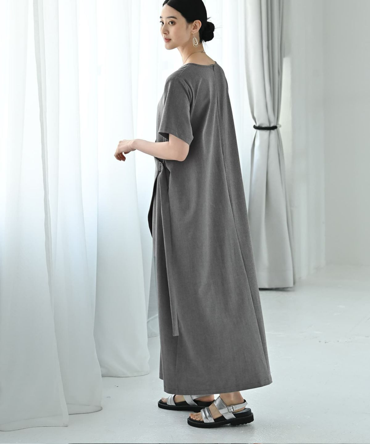 着用イメージ 170cm グレー