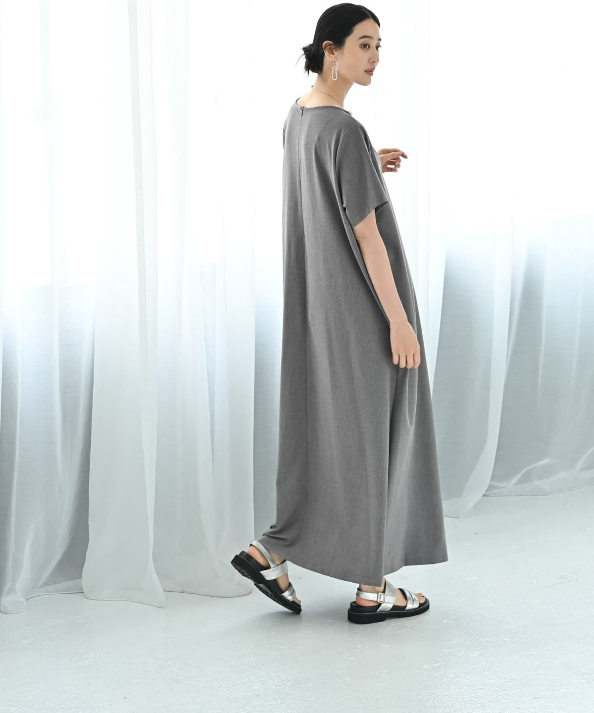 着用イメージ 170cm グレー