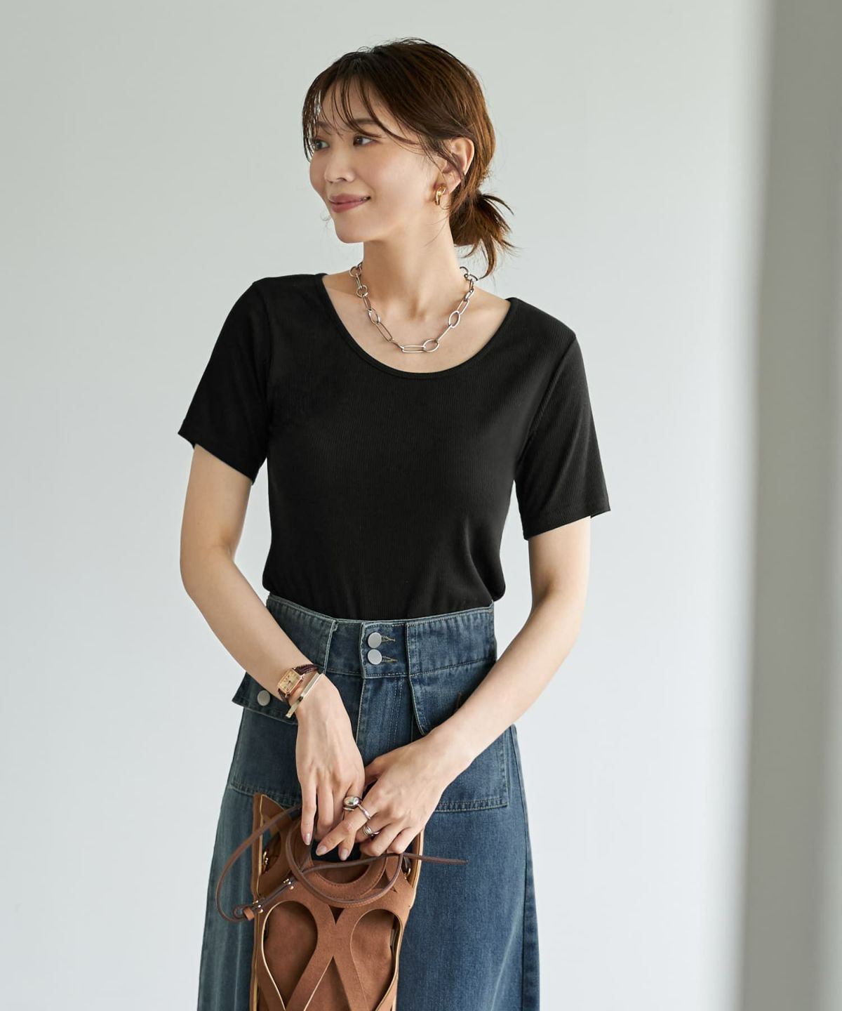 着用イメージ　166cm ブラック