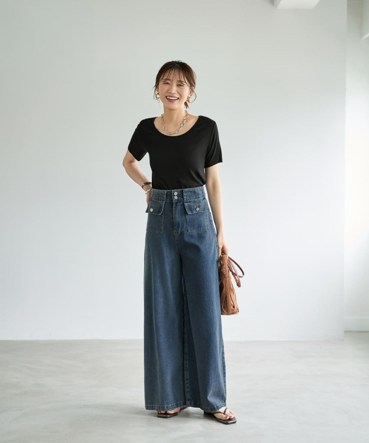 着用イメージ　166cm ブラック