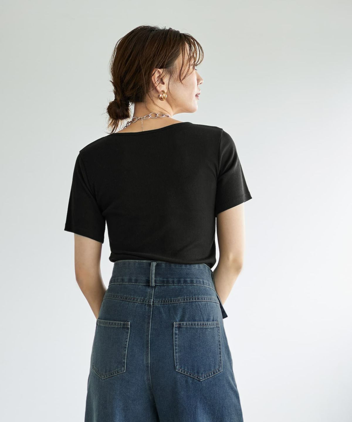 着用イメージ　166cm ブラック