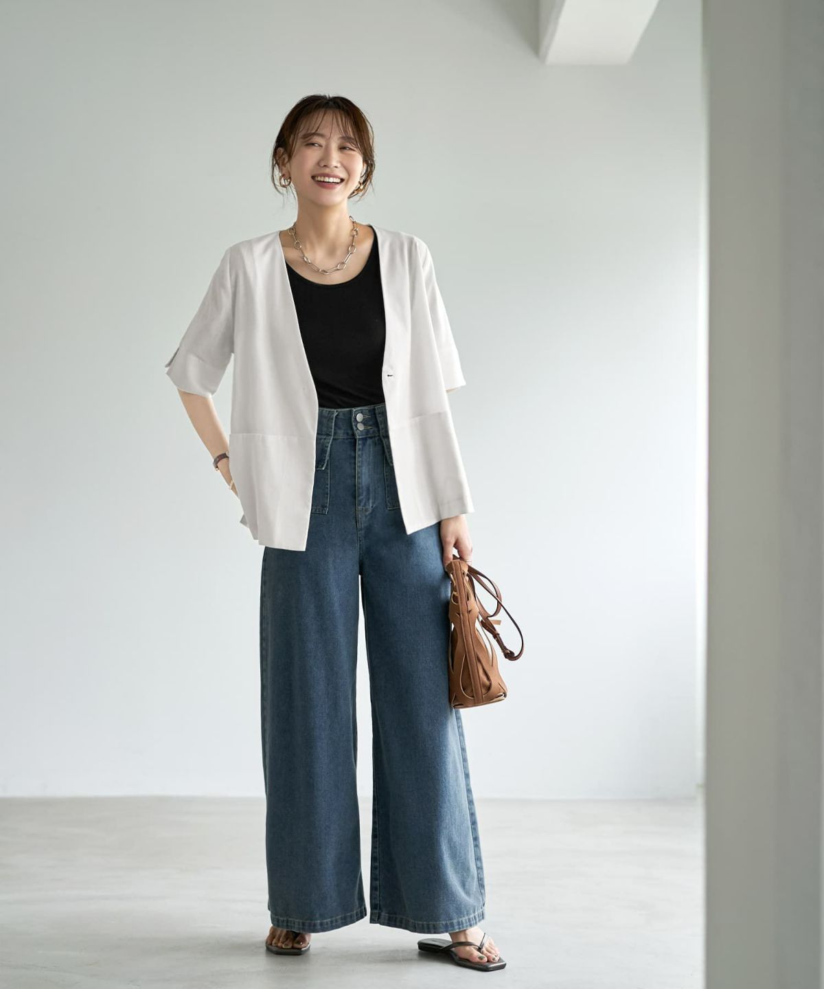 着用イメージ　166cm ブラック