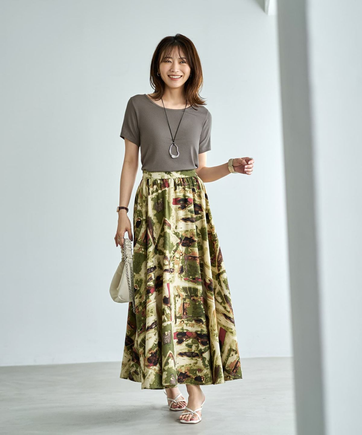 着用イメージ　166cm ストーン