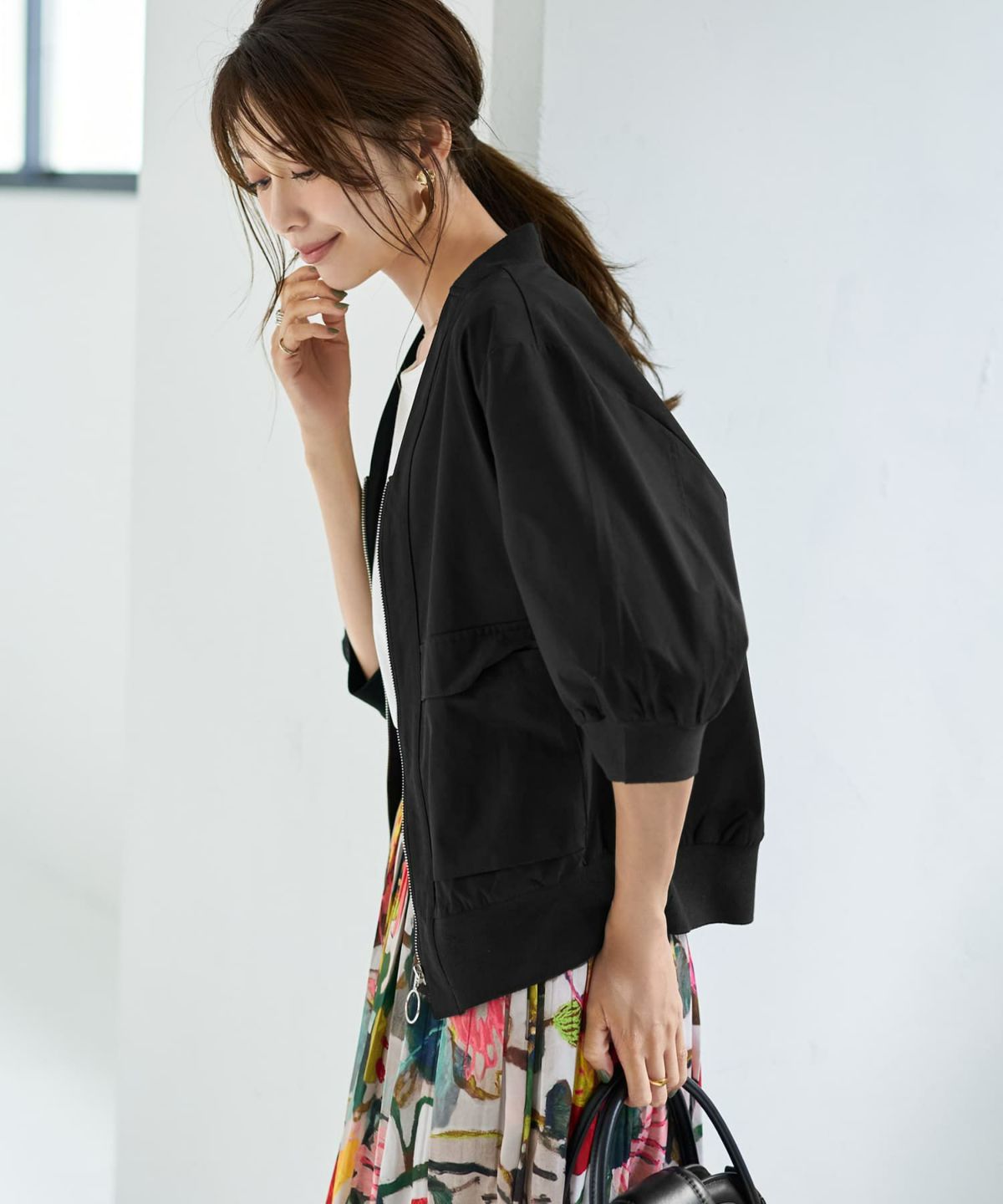 着用イメージ　167cm ブラック