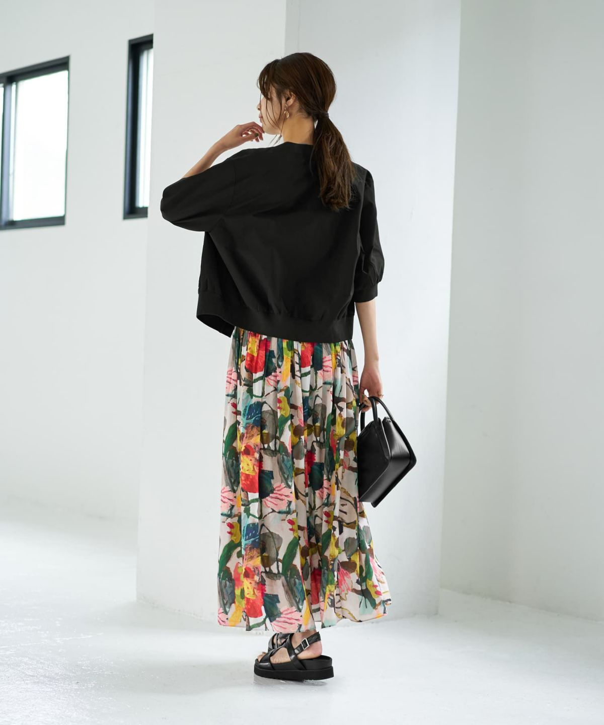 着用イメージ　167cm ブラック