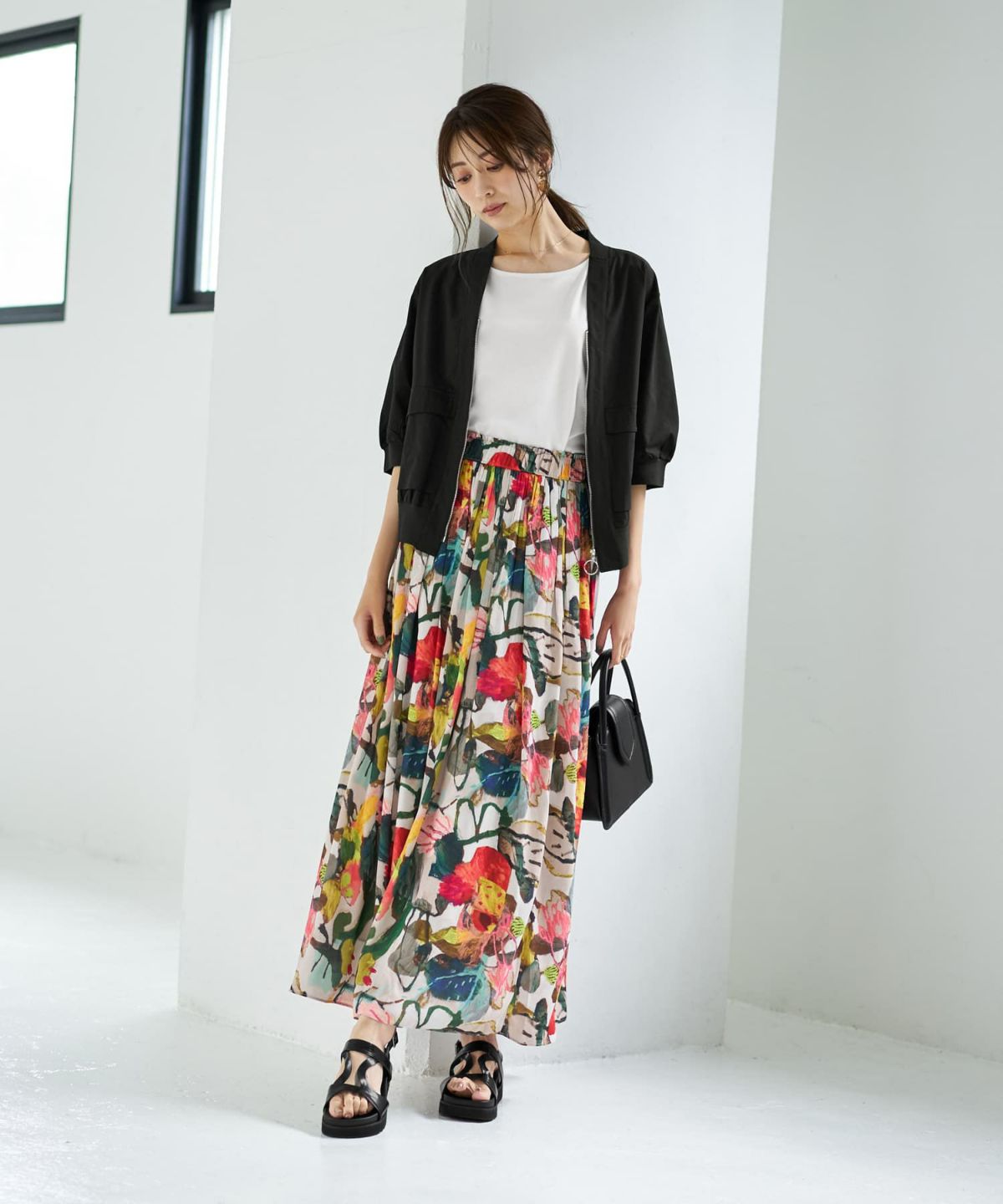 着用イメージ　167cm ブラック