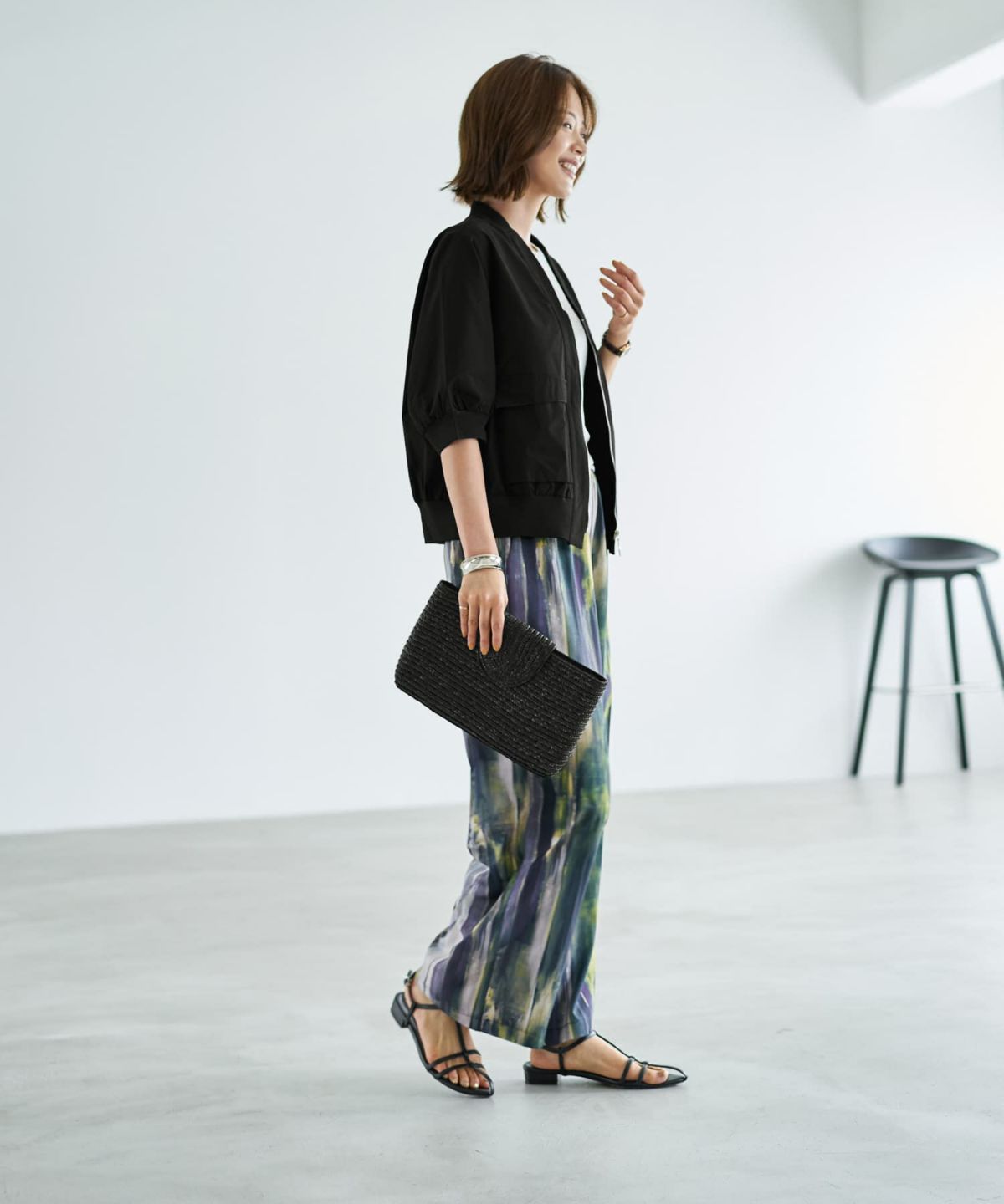 着用イメージ　167cm ブラック