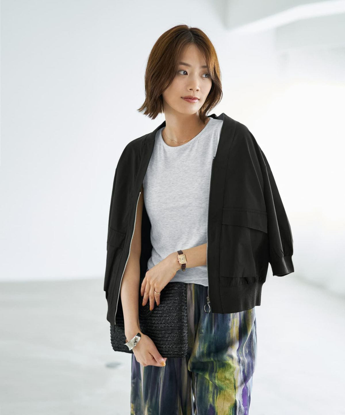 着用イメージ　167cm ブラック