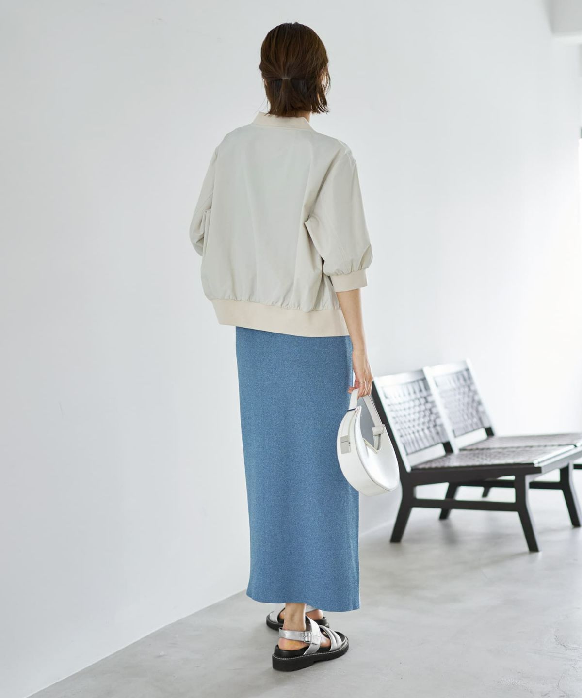 着用イメージ　167cm ライトベージュ