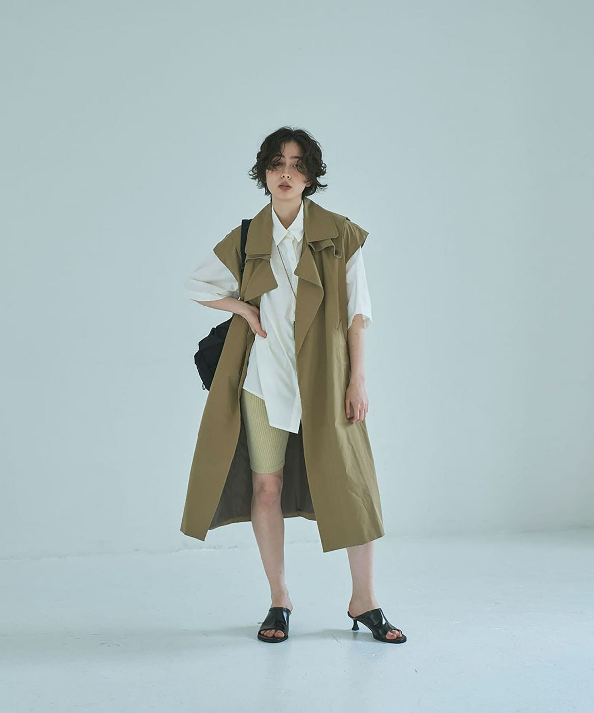 着用イメージ 165cm BROWN BEIGE