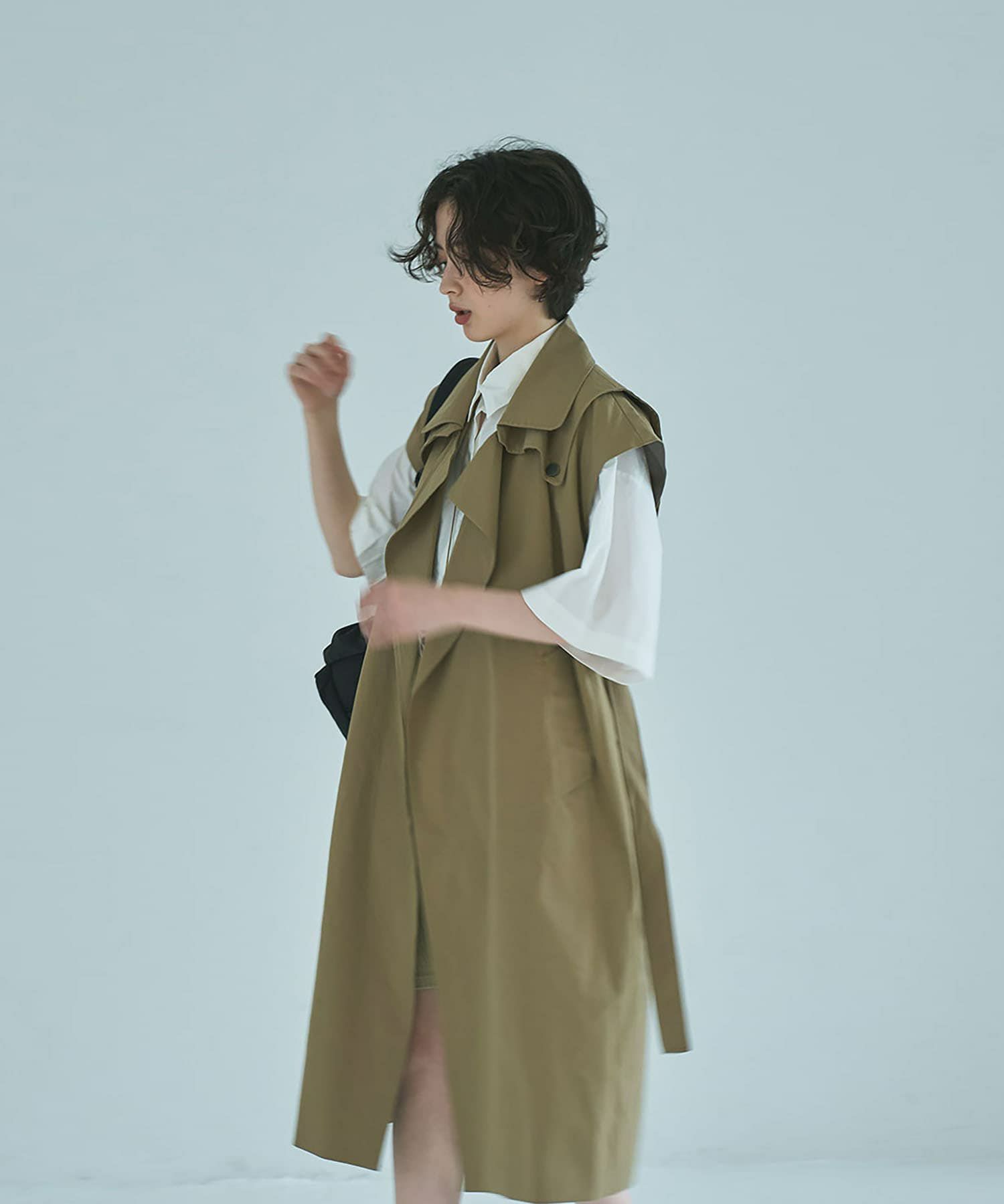 着用イメージ 165cm BROWN BEIGE