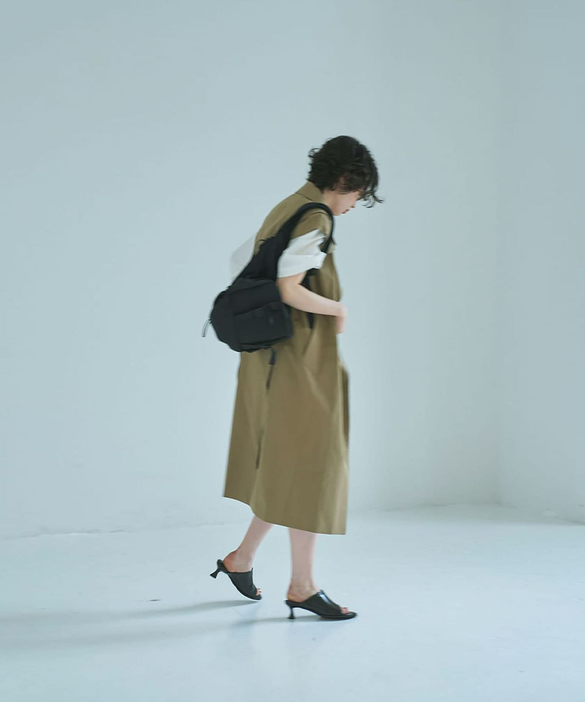 着用イメージ 165cm BROWN BEIGE