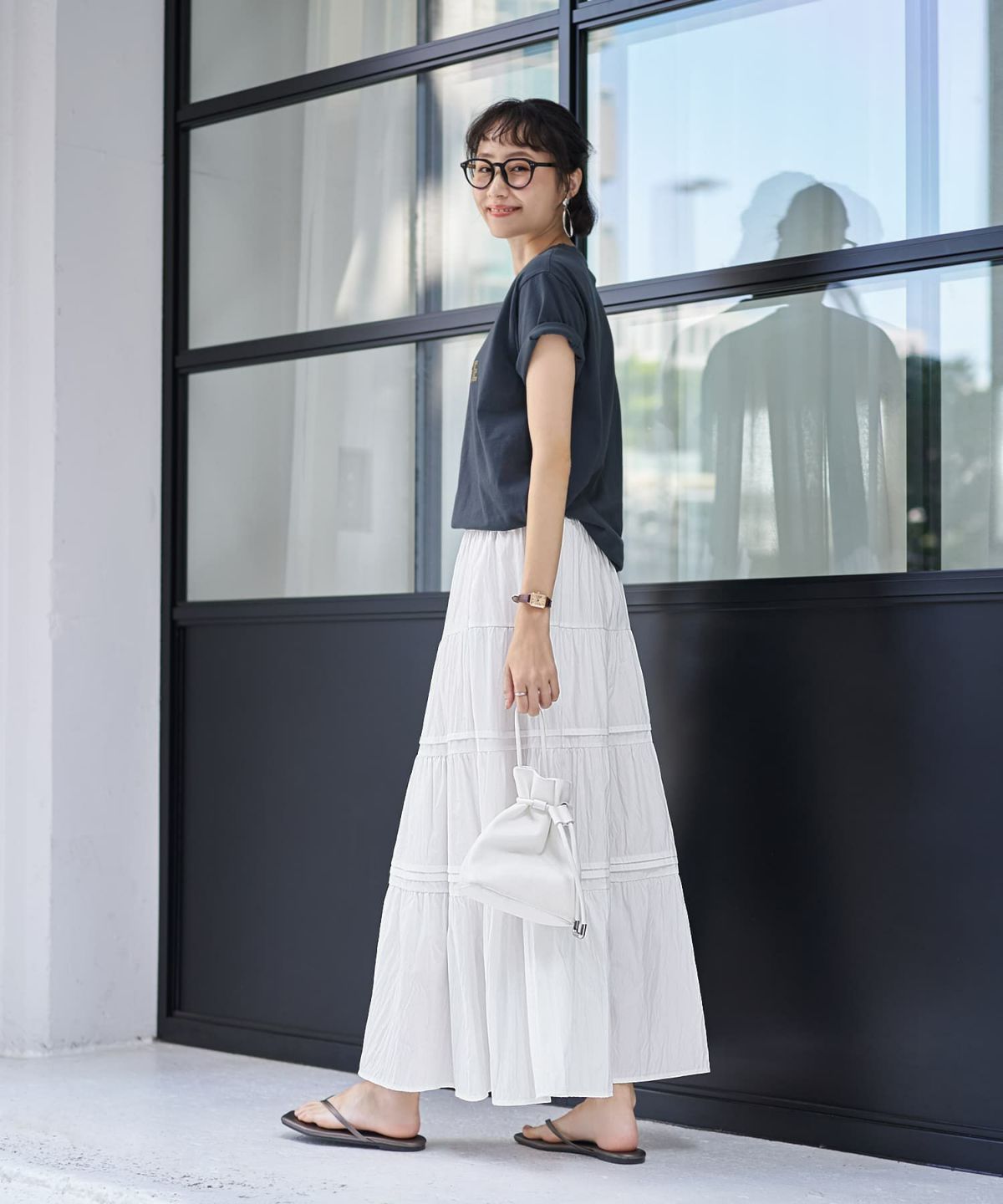 着用イメージ 168cm チャコール