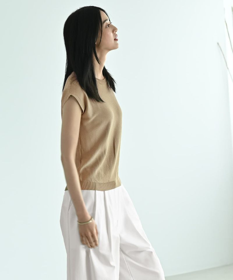 スタイルデリ STYLE DELI 【BLK001】待望の羽織り用インナーサマーニット （オリーブベージュ） BLK001】待望の羽織り用インナーサマーニット | おしゃれな大人