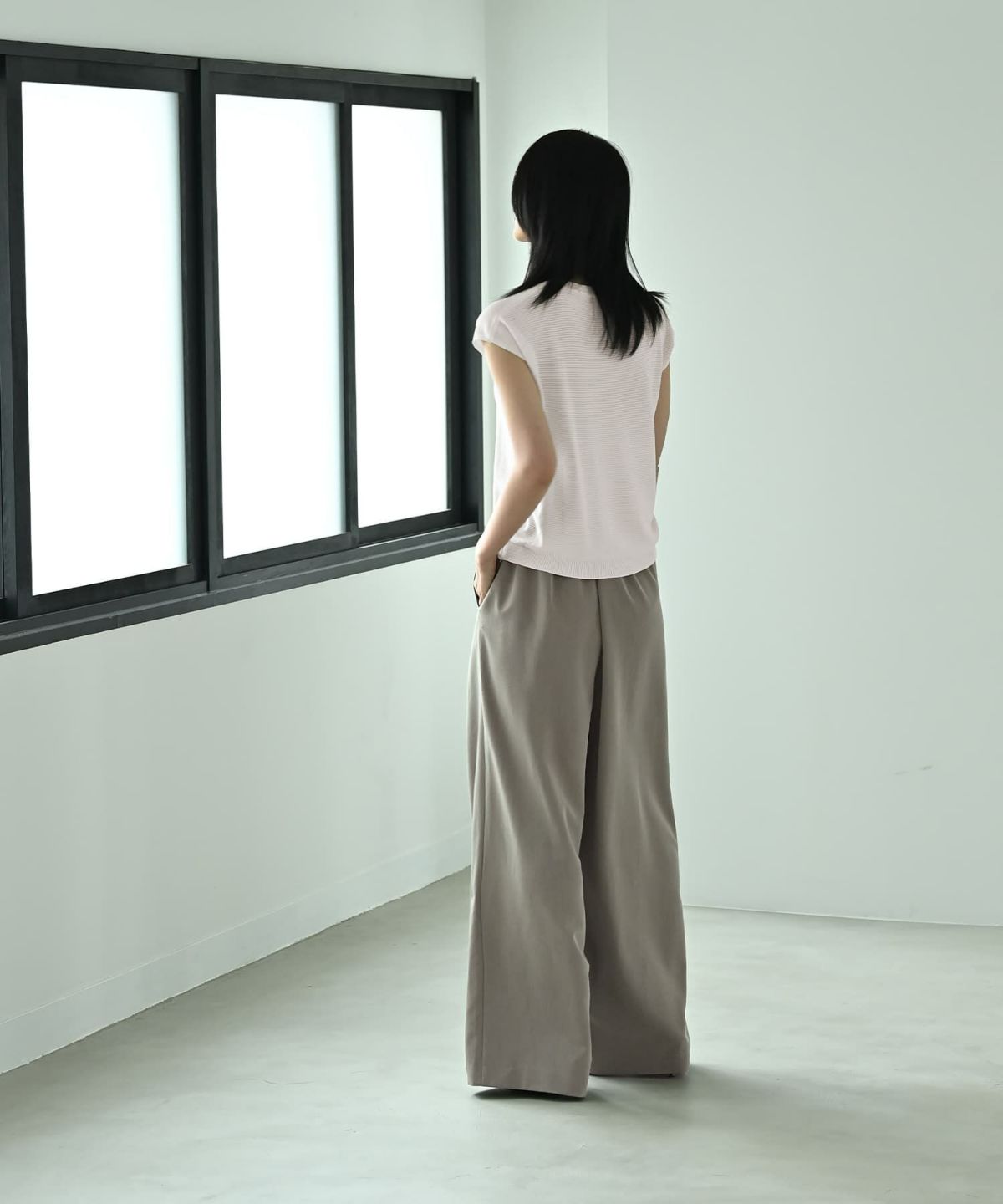 着用イメージ 170cm アイボリー