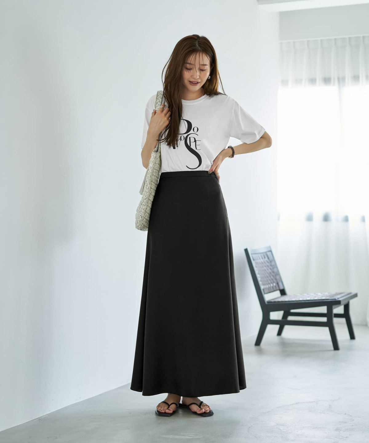 着用イメージ 166cm ホワイト