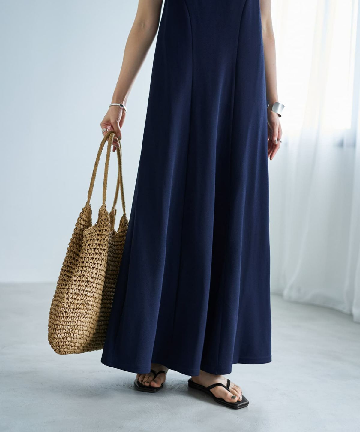 着用イメージ 166cm ネイビー サイズ02