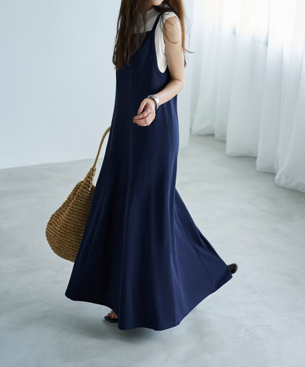 着用イメージ 166cm ネイビー サイズ02