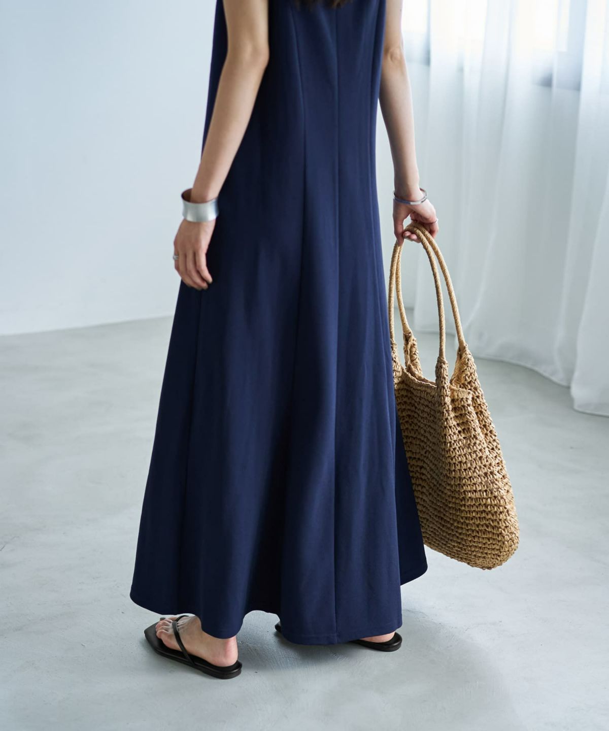 着用イメージ 166cm ネイビー サイズ02