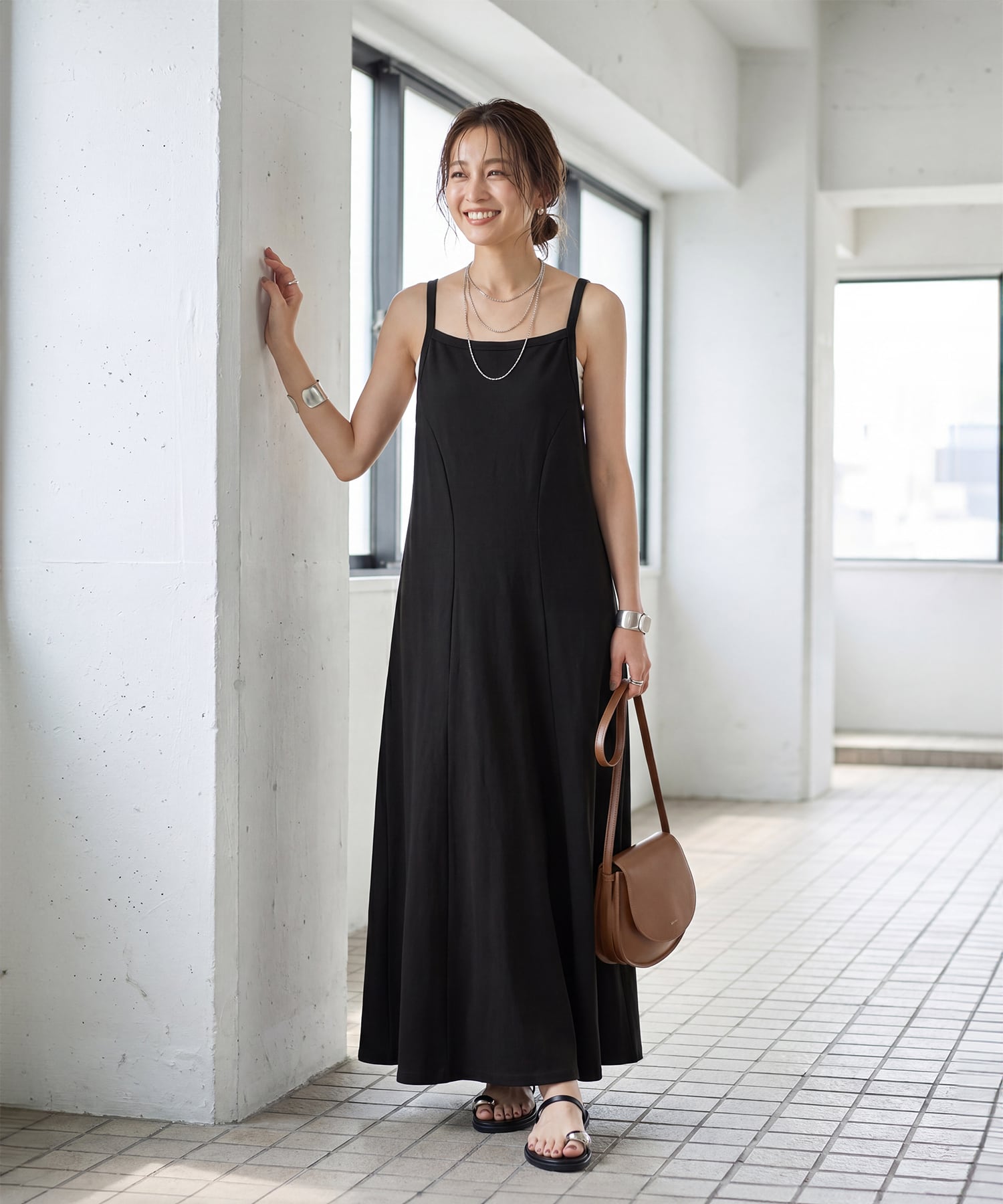 着用イメージ 166cm ネイビー サイズ02