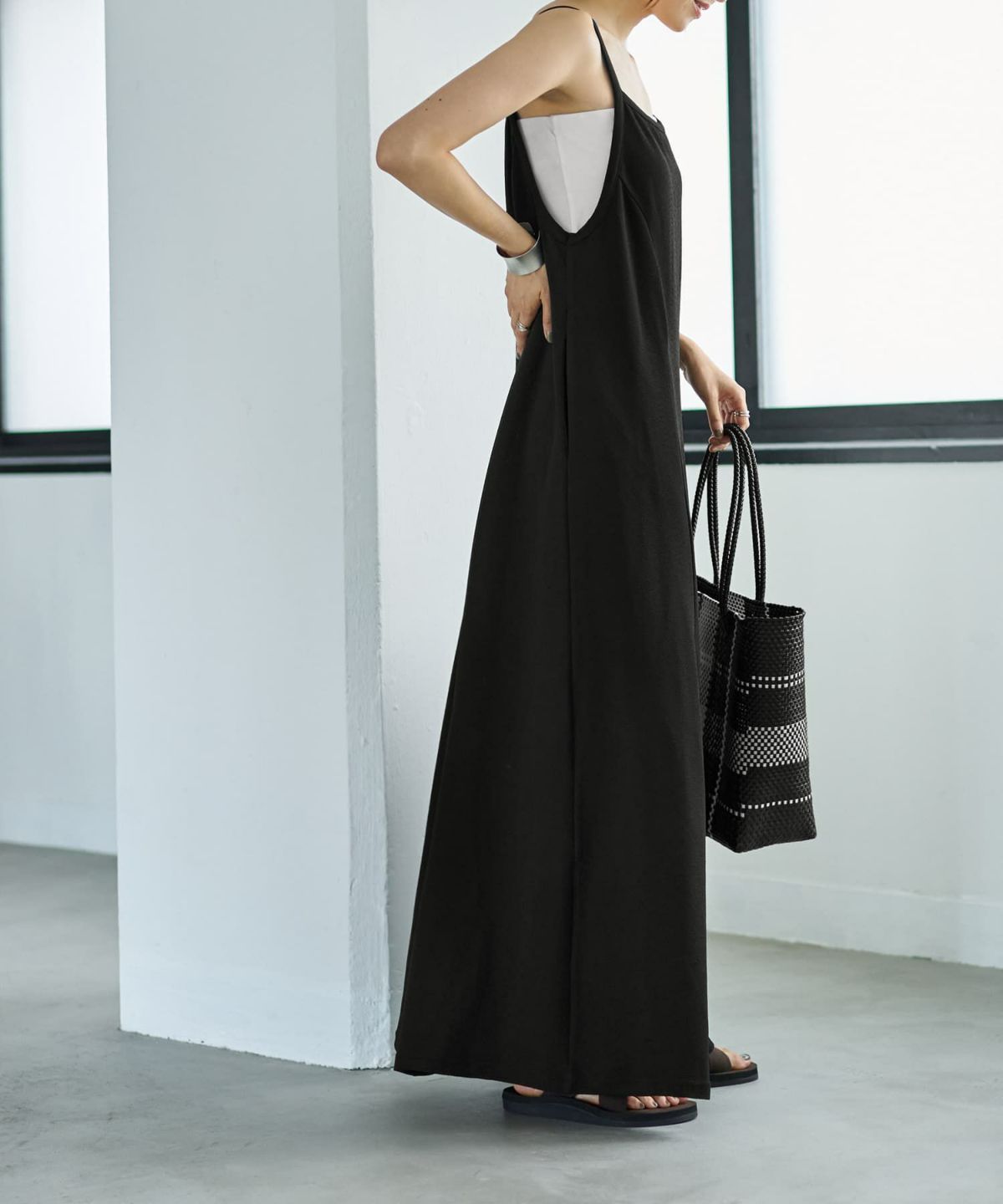 着用イメージ 166cm ブラック サイズ02