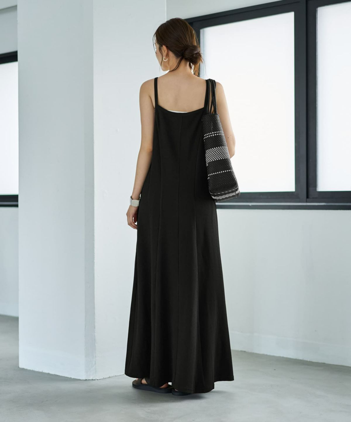 着用イメージ 166cm ブラック サイズ02