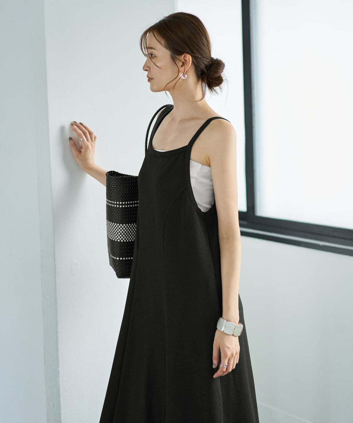 着用イメージ 166cm ブラック サイズ02