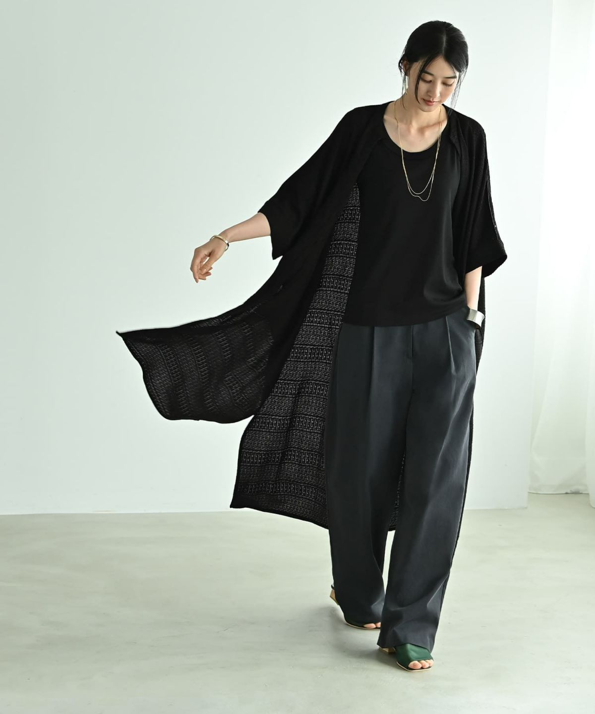 着用イメージ 170cm ブラック