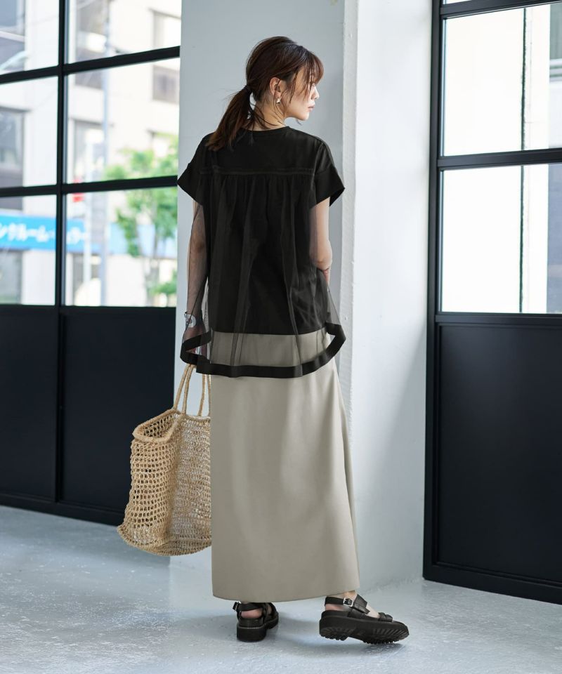 Made in JAPAN】背面チュールカットソートップス | おしゃれな