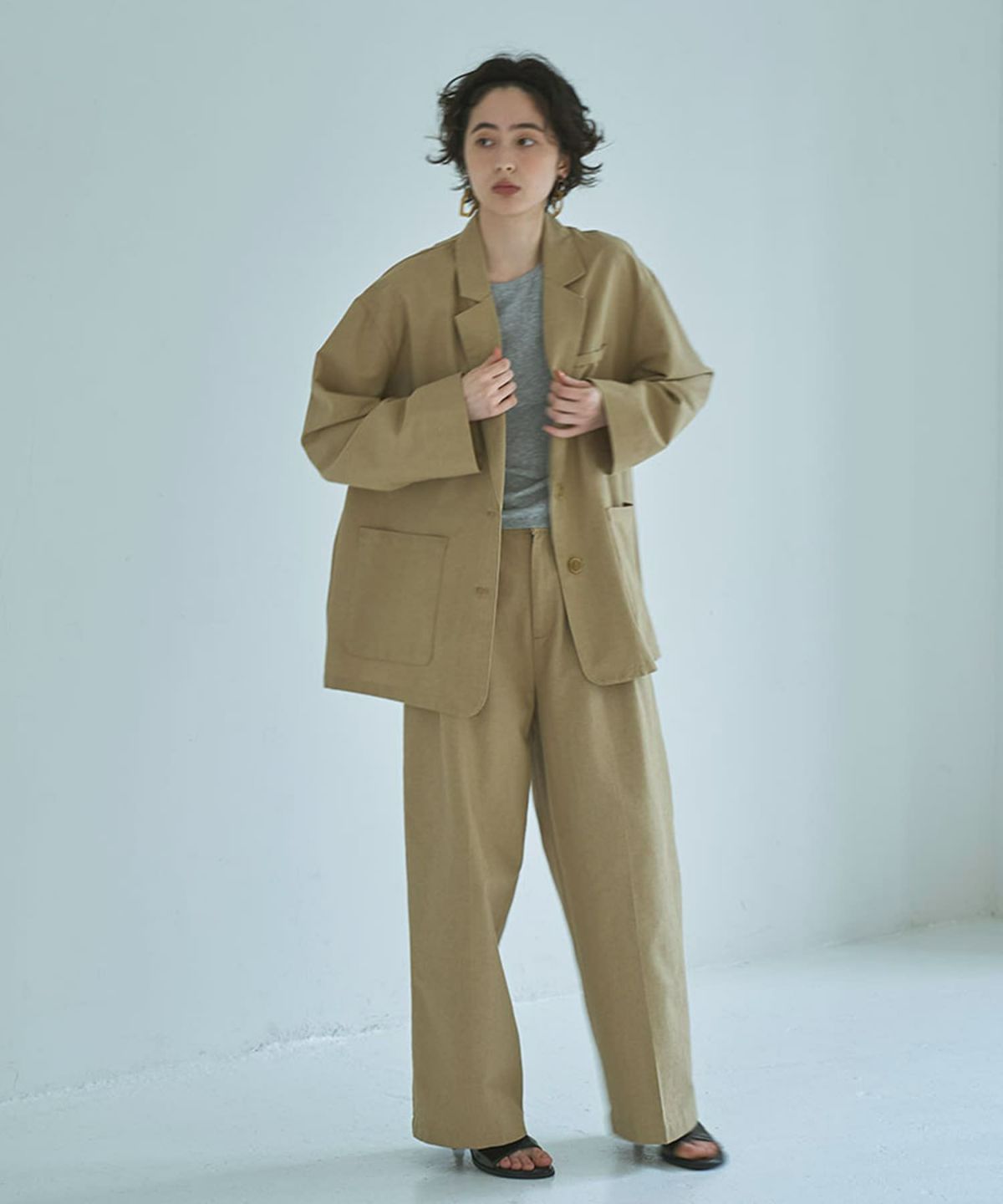 着用イメージ 165cm BEIGE